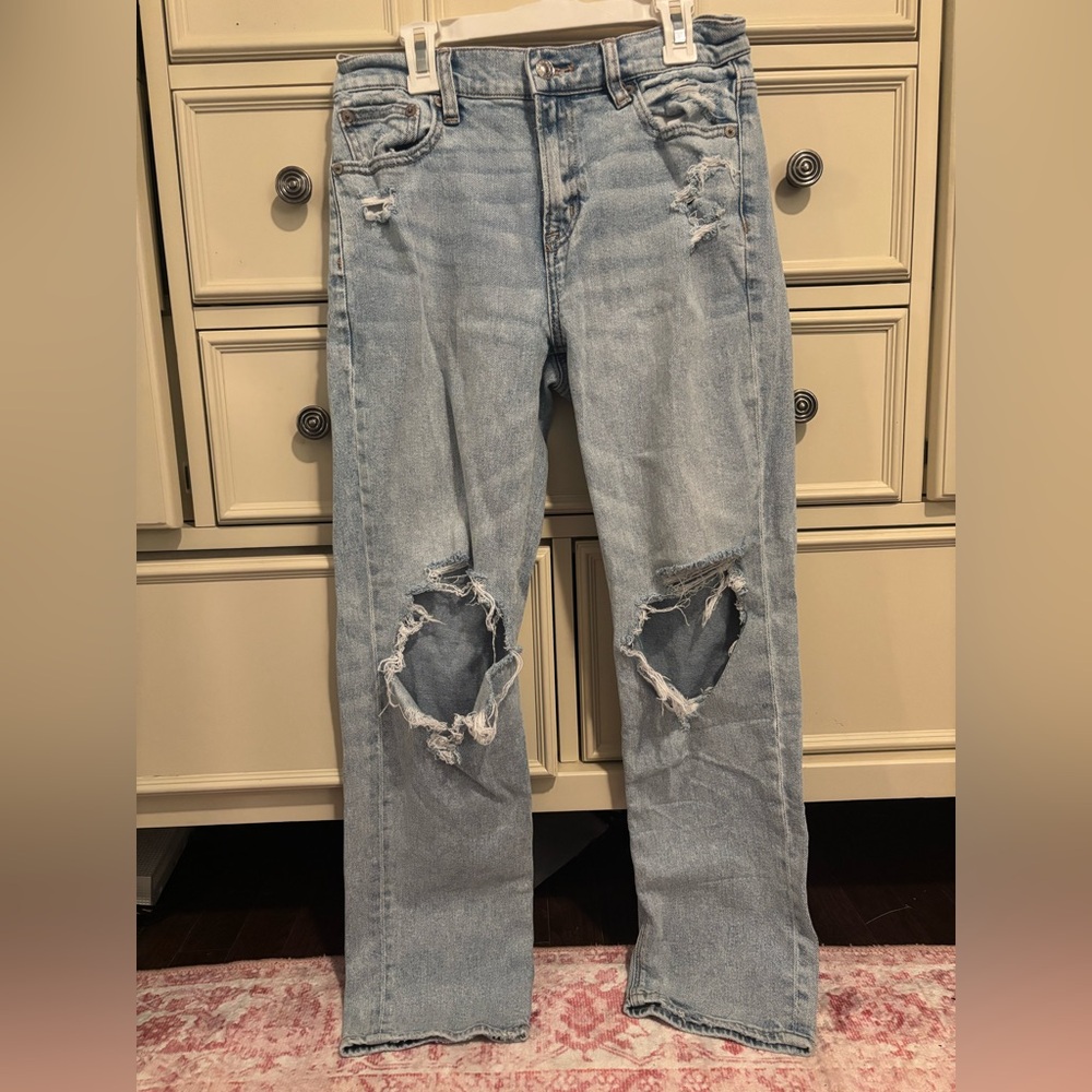 Distressed Light Blue Women's Jeans